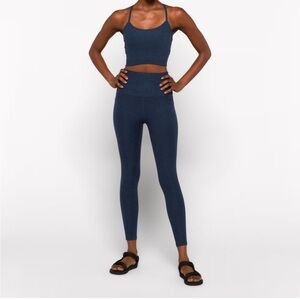 Beyond Yoga Spacedye Out Of Pocket High Waisted Midi Legging Navy